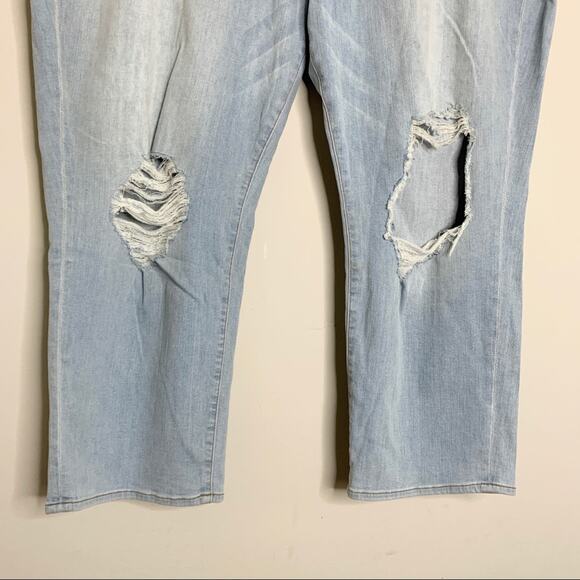 NEW Good American Good Cuts Slim Boyfriend Jeans (Sz 24) High Rise Crop Blue011 - Picture 7 of 15